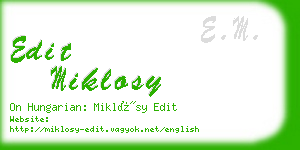 edit miklosy business card